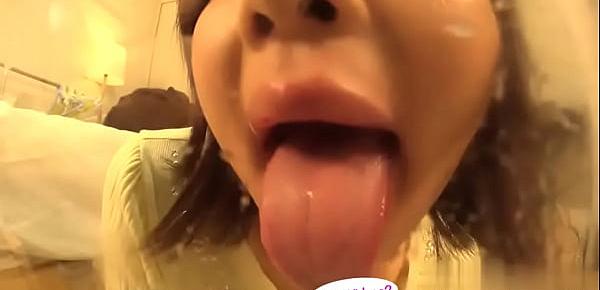  Japanese Asian Tongue Spit Face Nose Licking Sucking Kissing Handjob Fetish - More at fetish-master.net